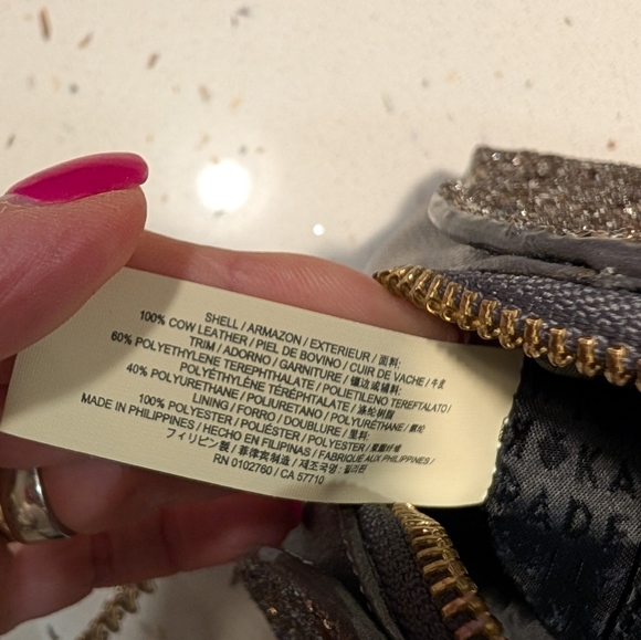 Kate Spade Glittery Purse Crossbody Gray Handbag Party Holiday Festive - Picture 13 of 16